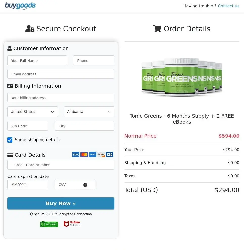tonic-greens tonic-greens-secure-checkout-page
